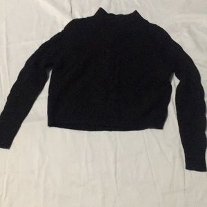 Black braided sweater